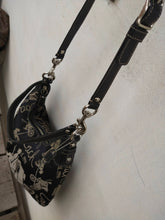 Load image into Gallery viewer, COACH F14480 SIGNATURE Horse Carriage Jacquard Hobo Handbag Shoulder Bag
