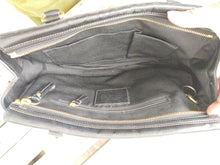 Load image into Gallery viewer, Coach Carryall 11062 Hampton Signature Tote Black Canvas Satchel
