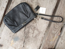 Load image into Gallery viewer, Set of COACH Soho E06d F10188 Stitched Buckle Flap Black Leather Shoulder Bag &amp; NWT Blush Coach Pleated Leather Wristlet F46484
