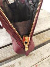 Load image into Gallery viewer, Brooks Brothers Nwot Dome Leather Red Blue Canvas Satchel
