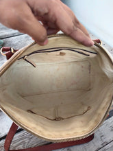 Load image into Gallery viewer, Gucci White Monogram Tote With Bamboo Accent 339002
