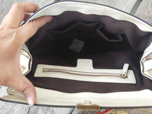Load image into Gallery viewer, Boston Bag Treasure rare 146002 Ivory and Tan Leather Satchel

