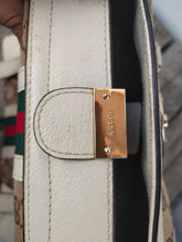 Load image into Gallery viewer, Boston Bag Treasure rare 146002 Ivory and Tan Leather Satchel
