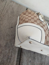 Load image into Gallery viewer, Boston Bag Treasure rare 146002 Ivory and Tan Leather Satchel
