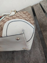 Load image into Gallery viewer, Boston Bag Treasure rare 146002 Ivory and Tan Leather Satchel
