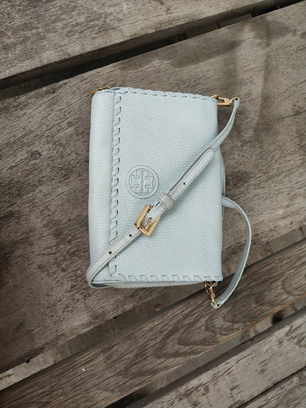 Tory Burch Marion Wallet Crossbody clutch iceberg