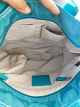 Load image into Gallery viewer, Coach F19674 Kira Mermaid Signature Tote Crossbody Turquoise Aqua
