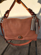 Load image into Gallery viewer, COACH LEGACY PERFORATED LEATHER 22386 2Way Handbag Ladies Pink Leather Satchel
