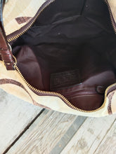 Load image into Gallery viewer, Coach Carly Signature 12197 Beige/Brown Canvas Leather Tote
