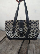 Load image into Gallery viewer, Coach Signature Hampton Flap Bag F12644 Satchel
