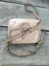 Load image into Gallery viewer, COACH Taylor Leather Flap Champagne Crossbody Purse F25331
