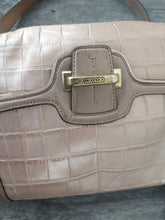 Load image into Gallery viewer, COACH Taylor Leather Flap Champagne Crossbody Purse F25331
