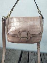 Load image into Gallery viewer, COACH Taylor Leather Flap Champagne Crossbody Purse F25331
