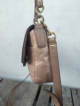 Load image into Gallery viewer, COACH Taylor Leather Flap Champagne Crossbody Purse F25331
