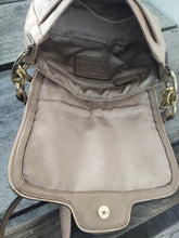 Load image into Gallery viewer, COACH Taylor Leather Flap Champagne Crossbody Purse F25331
