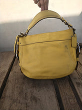 Load image into Gallery viewer, Coach Hobo Zoe Medium Yellow Leather Shoulder Bag F12671
