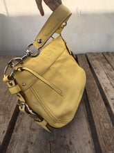 Load image into Gallery viewer, Coach Hobo Zoe Medium Yellow Leather Shoulder Bag F12671
