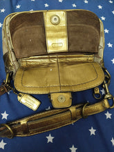 Load image into Gallery viewer, Coach Hobo Special Limited Edition Signature E04U 1495 Metallic Gold
