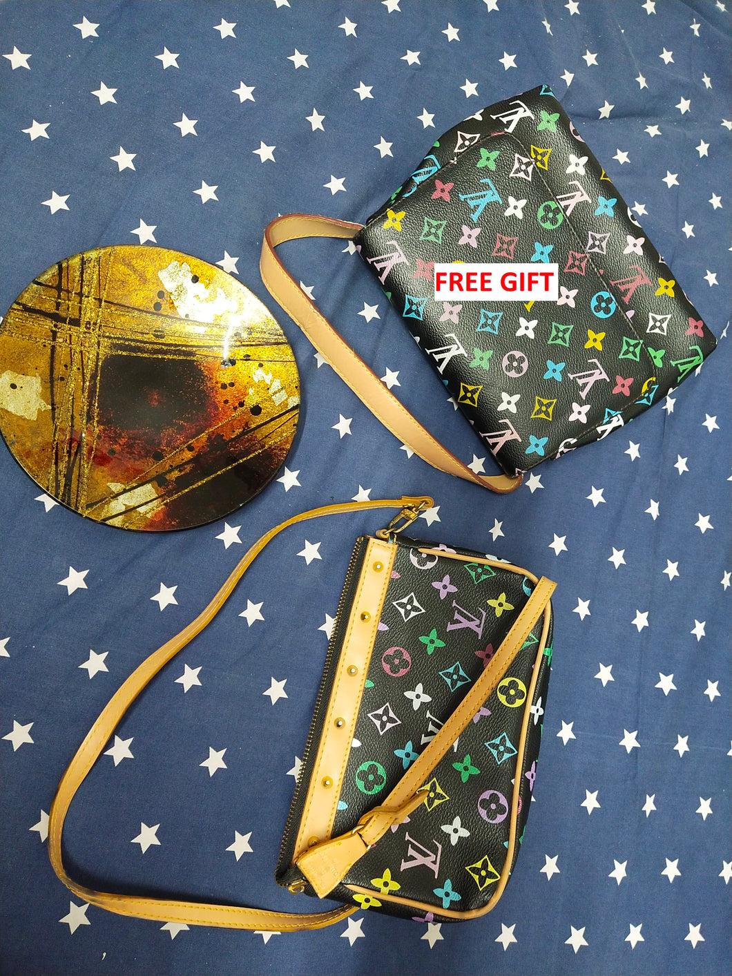 Louis Vuitton Authentic! Colorful Monogram 51980 with Gift