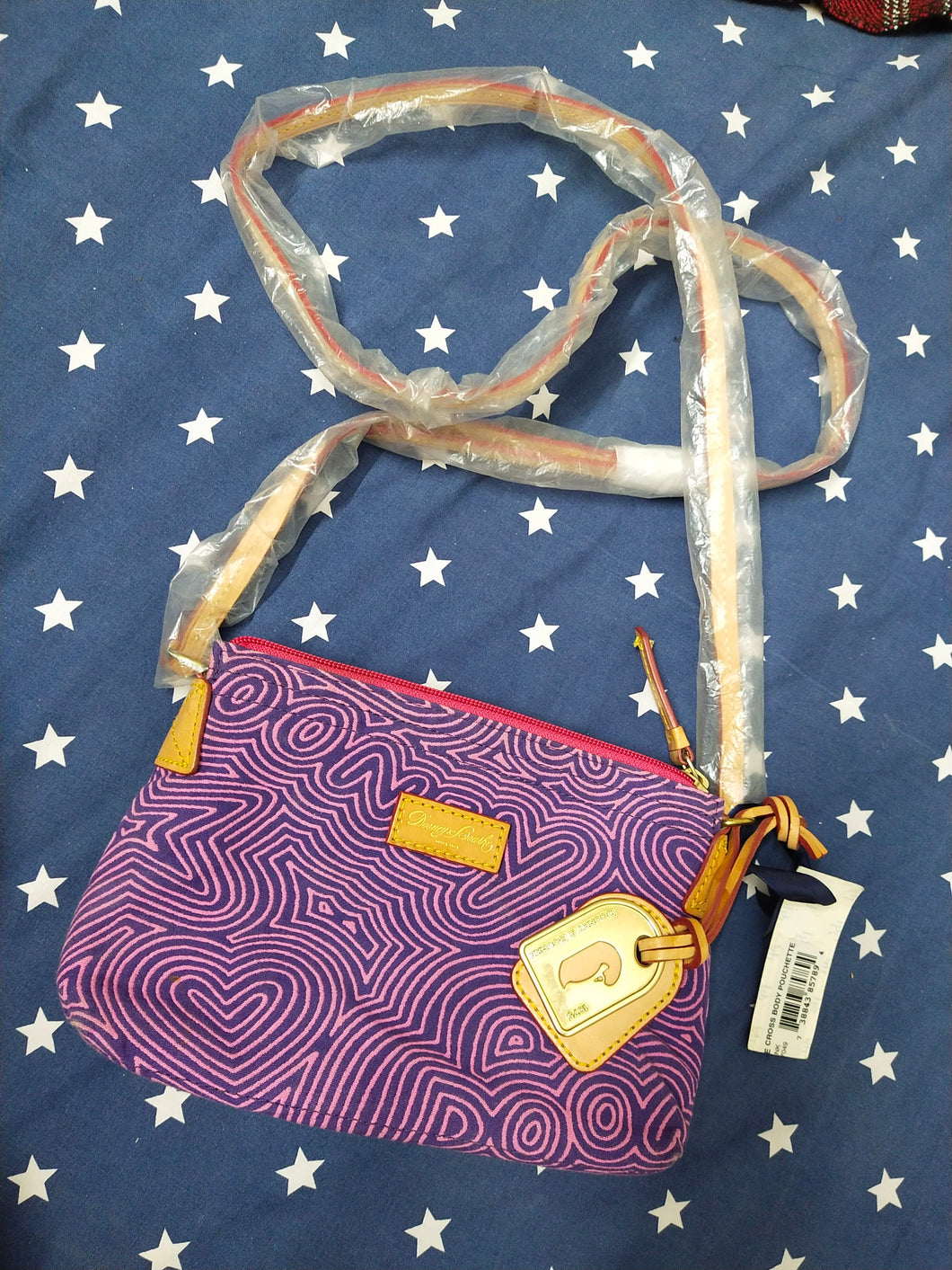 NWT Dooney & Bourke Purple/Pink Cross Body Bag