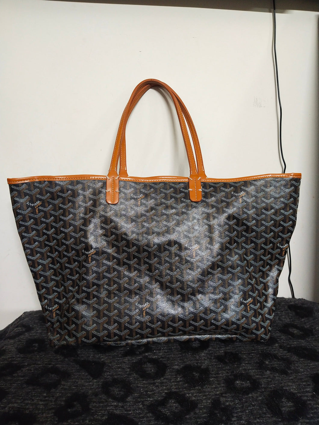 Goyard St. Louis PM tote bag in black brown