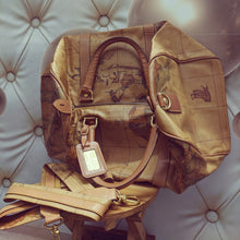 Load image into Gallery viewer, Alviero Martini 1A Classe Geo Coated Canvas Weekender Bag
