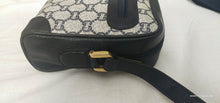 Load image into Gallery viewer, Authentic Vintage GUCCI PLUS Web Navy GG PLUS Monogram Canvas Crossbody Bag 
