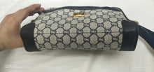 Load image into Gallery viewer, Authentic Vintage GUCCI PLUS Web Navy GG PLUS Monogram Canvas Crossbody Bag 
