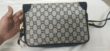 Load image into Gallery viewer, Authentic Vintage GUCCI PLUS Web Navy GG PLUS Monogram Canvas Crossbody Bag 
