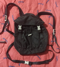 Load image into Gallery viewer, Vintage PRADA Authentic Nylon Backpack Black B2811 #51303 PRADA Backpack with silver hardware
