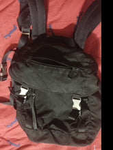 Load image into Gallery viewer, Vintage PRADA Authentic Nylon Backpack Black B2811 #51303 PRADA Backpack with silver hardware
