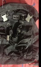 Load image into Gallery viewer, Vintage PRADA Authentic Nylon Backpack Black B2811 #51303 PRADA Backpack with silver hardware
