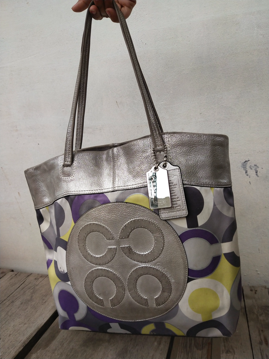 Coach Julia Op Art Signature Tote 14970