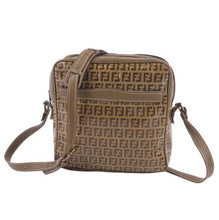 Load image into Gallery viewer, Authentic Vintage Fendi Pattern Zucchino Leather Ladies Khaki Zucca Shoulder Bag
